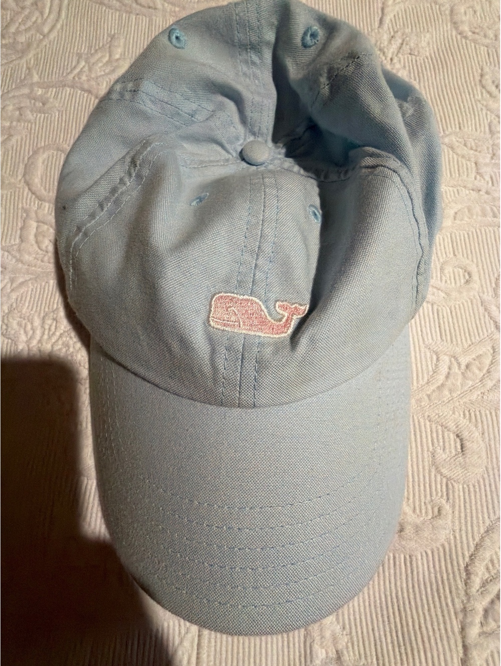 Vineyard Vines Light Blue Baseball Cap with Whale Logo